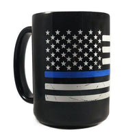 Thin Blue Line American Coffee Mug, 11 Ounce