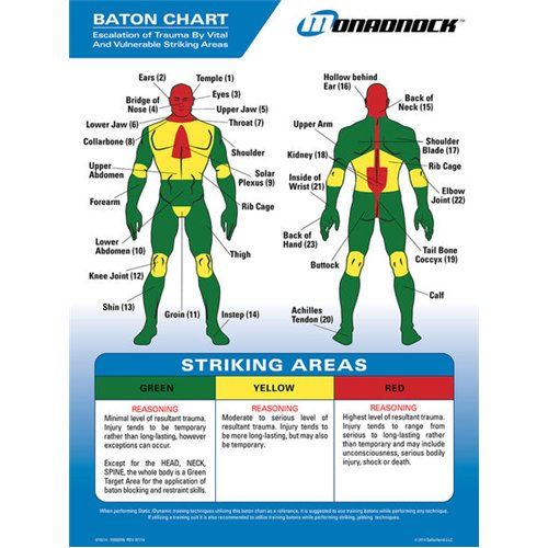 Baton Trauma Zone Chart Monadnock Products